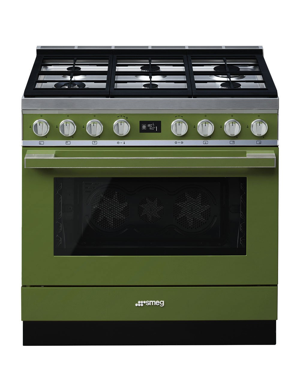 Smeg Cocina Portofino CPF9GPOG Gas 90cm Verde Oliva 115L Clase A
