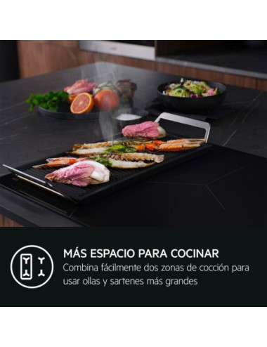 AEG Vitrocerámica Inducción TI63IQ3BFB 3 Zonas Negra 59cm Control Táctil