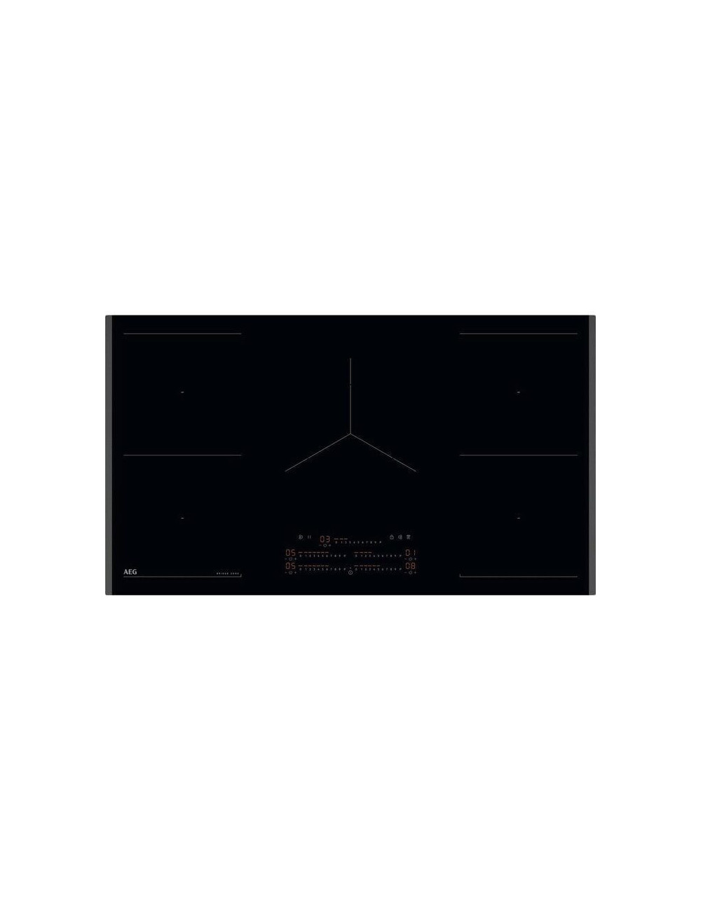 AEG Placa Inducción TK95IN00FB 90cm 5 Zonas Biselada Negro