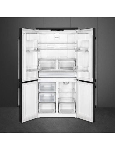 Smeg Frigorífico Americano 4 Puertas FQ960BL6 1,83m Negro Clase F