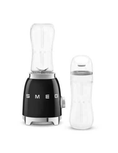 Smeg Mini Batidora de Vaso PBF01BLEU 0,6L Negra 300W Tritan sin BPA