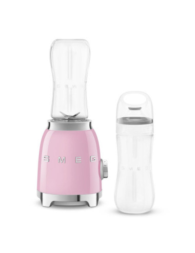 Smeg Mini Batidora de Vaso PBF01PKEU Rosa 50's Style 600 ml 300 W