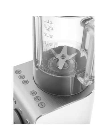 Smeg Batidora de Vaso BLC01WHMEU 1,5L Blanca Cristal 800W 3 Velocidades