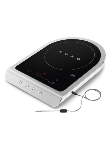 Smeg Cocina Inducción Portátil PIC01WHMEU Blanco Mate 2100 W Sonda Temperatura Barbacoa/Fry