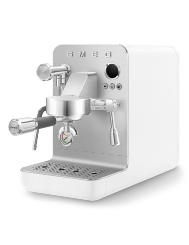 Smeg Máquina Café Expresso Manual EMC02WHMEU Minipro Branco Mate 1,7 l 15 bar Collezione