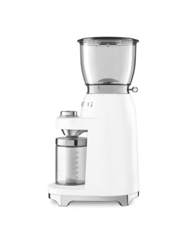 Smeg Molinillo Café CGF11WHEU 350g Blanco 150W Acero Inoxidable Cónica