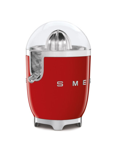 Smeg Exprimidor CJF11RDEU 70W Rojo Retro Antigoteo Aluminio Fundido
