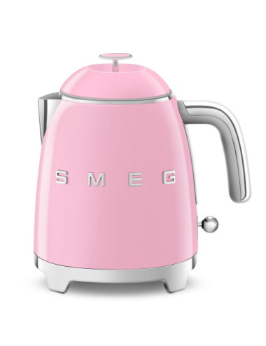 Smeg Hervidor KLF05PKEU Mini Kettle 0,8 L Rosa Brillante 1400 W Clínica Estilo 50’s Auto‑apagado