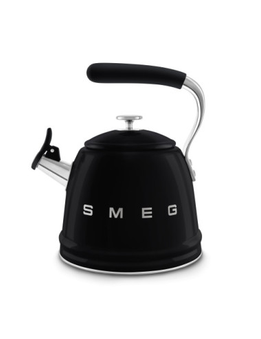 Smeg Hervidor WKF01BL Whistling Kettle 50’s Style Inox/Negro 2,3 L