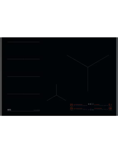 AEG Placa Inducción TI84IS00FB FlexiBridge 4 Zonas Touch Hob²Hood 7,35 kW Inox