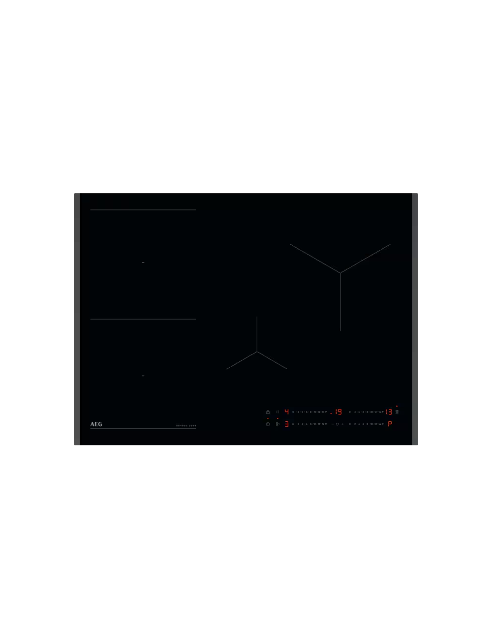 AEG Placa de Inducción Serie 6000 Flex TO74IB00FB 70 cm 4 Zonas Bridge Hob2Hood Negra 7200 W