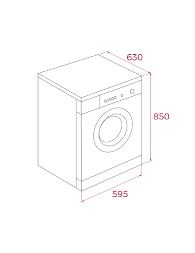 TEKA LAVADORA-SECADORA WDK-81050 INVERTER 10KG/7KG 1500RPM VAPOR CLASE B/D