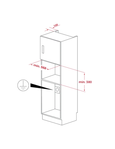 Teka Microondas Integrable ML 8220 BIS L Cristal Full Black Base Cerámica