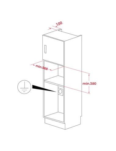 Teka Microondas Integrable NEO MS 6200 BIH SS 3 Menús Control Táctil