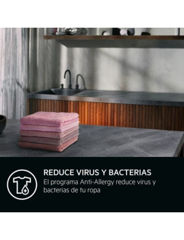 AEG Lavadora Serie 6000 ProSense LFR6214O2B 10 kg 1 400 rpm Display LED Vapor Clase A