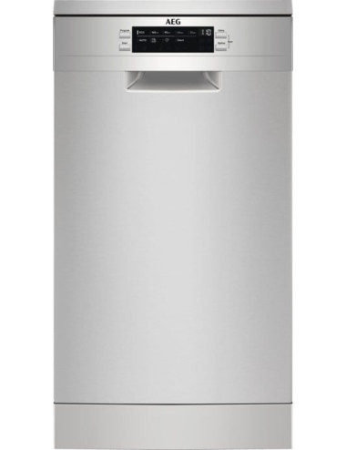 AEG Lavavajillas Serie 7000 GlassCare Slimline 45 cm AirDry 10 cubiertos Inox 45 dB