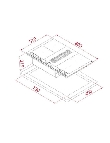 Teka Placa Inducción FullFlex MasterSense Air AFF 87601 MST Negra 80 cm Campana Integrada