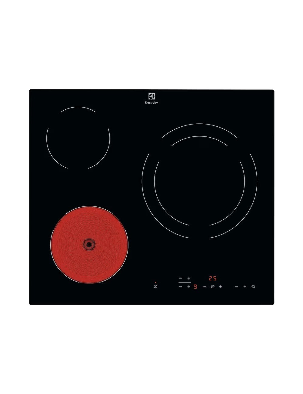 Electrolux Placa Vitrocerámica LR633CK 3 Zonas Negro