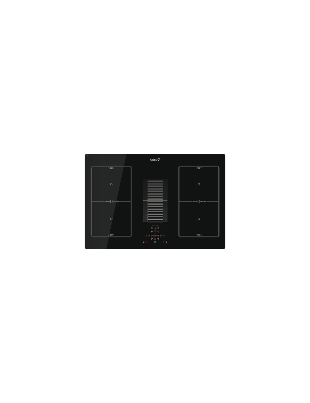 Cata Placa Integración Superficie AS 750 Flex Inducción + Extractor 77 cm Negra Clase A