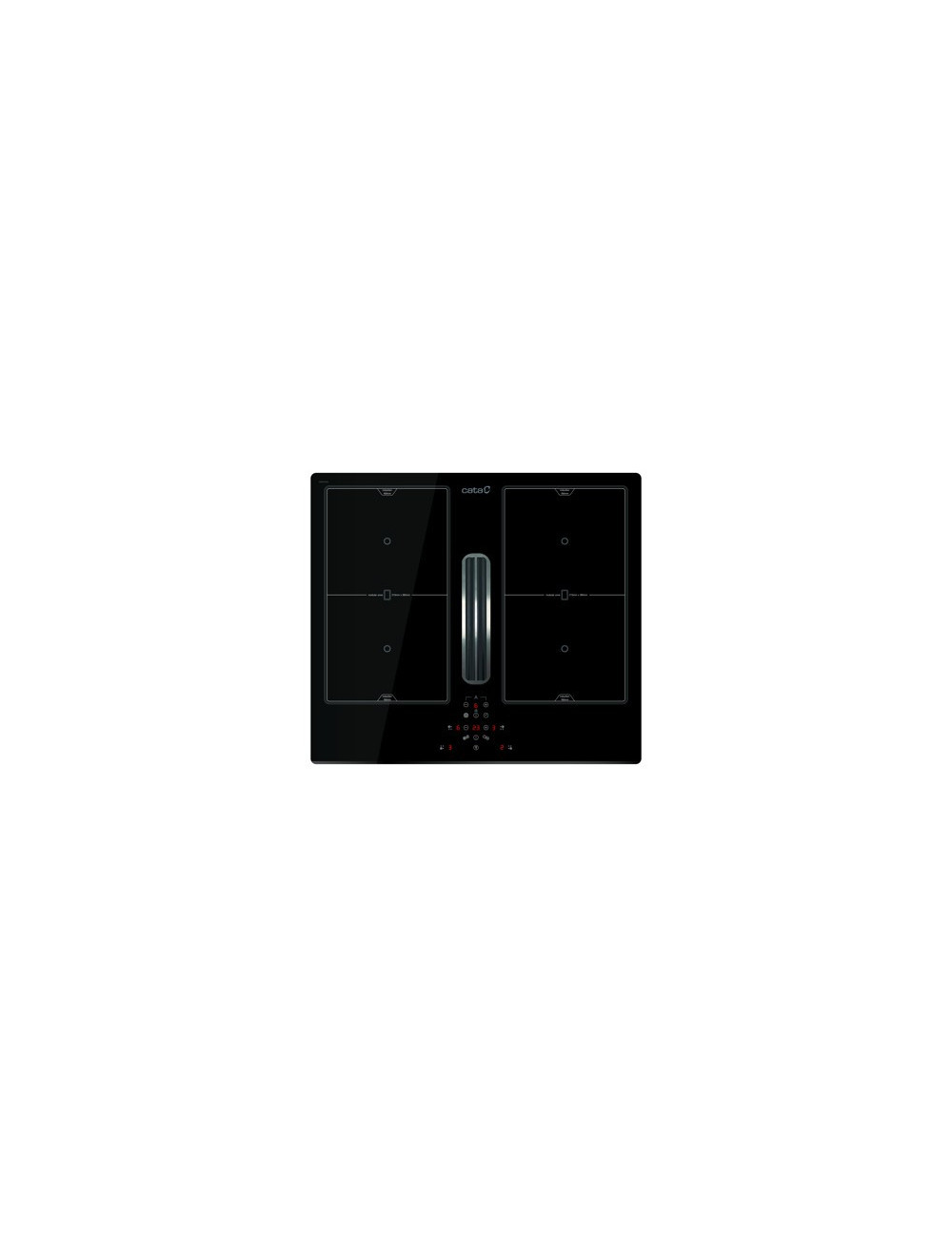 Cata Placa Inducción AS600 Flex 60cm Extractor Integrado 4 Zonas Clase A+