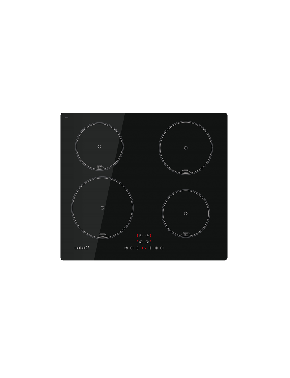 Cata Placa Inducción IB6324E2BK 4 Zonas 59cm Vidrio Negro 7kW
