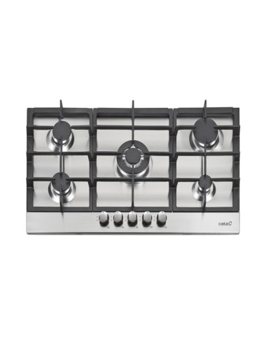Cata Placa Gas LGI 9041 X 5 Zonas Inoxidable Encendido Mecánico