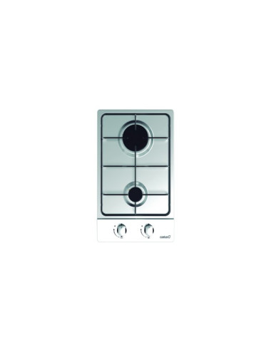 Cata Placa Gas GI 3002 X 2 Zonas Inox Rapid y Auxiliar 30cm Clase A