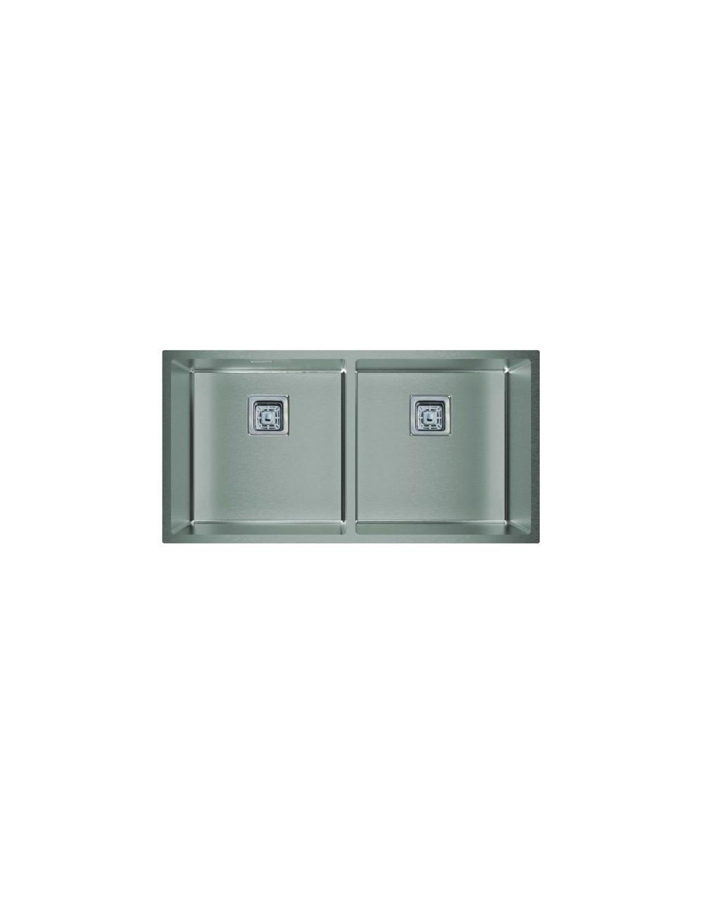 Cata Fregadero Bajo Encimera CB-2 40-40 R10 Acero Inox 2 Cubetas 86cm