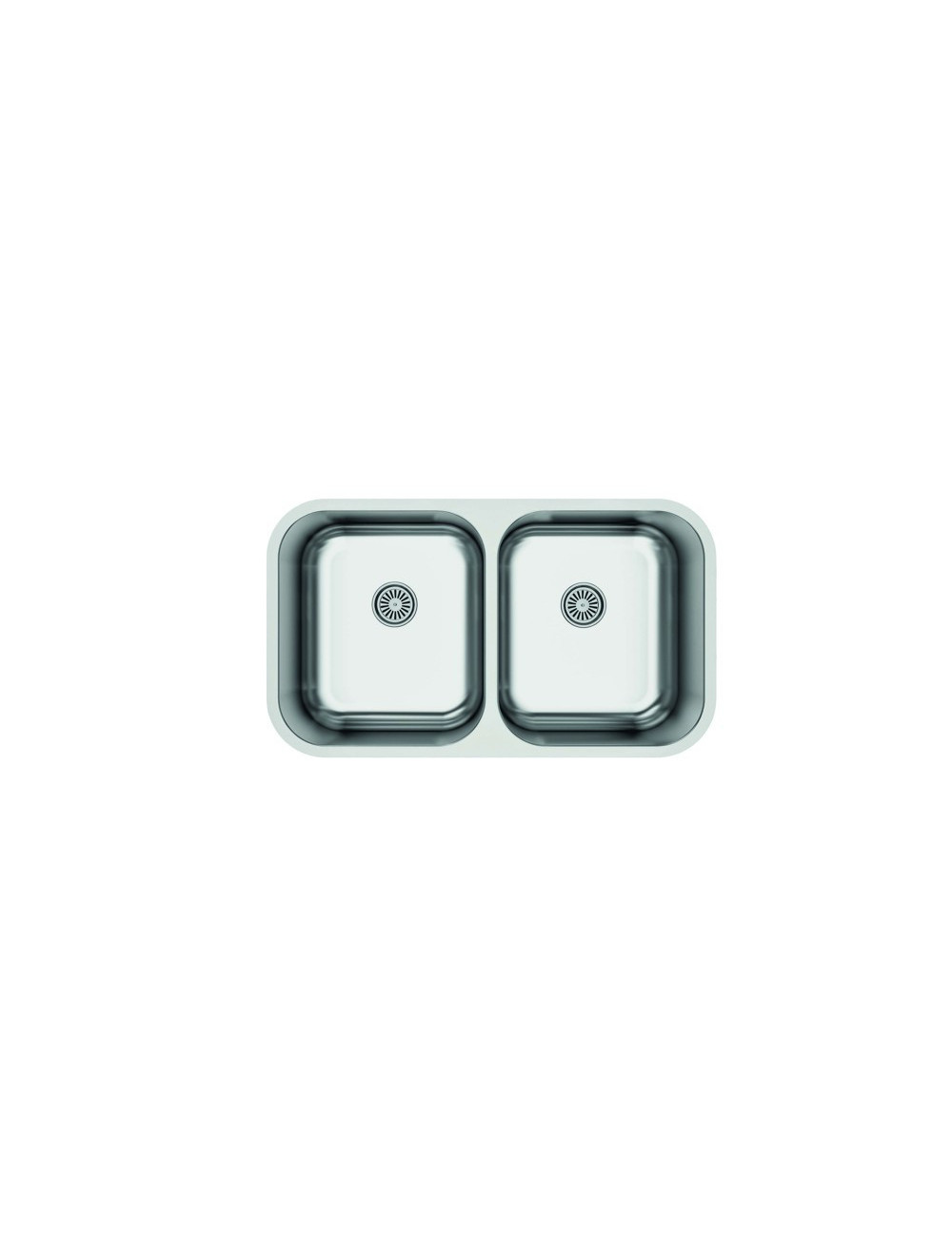 Cata Fregadero Bajo Encimera CB-2 Acero Inox 2 Cubetas 79x46 cm