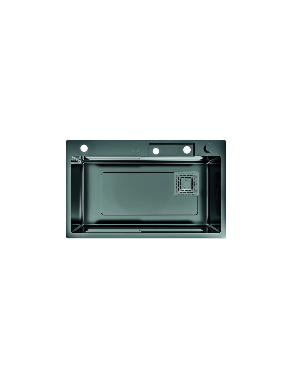 Cata Fregadero Sobre Encimera CDC 75 40 SBK 1 Cuenco Inox 75x45 cm Negro