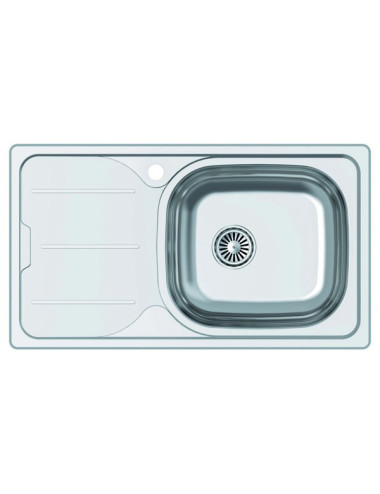 Cata Fregadero CDS-1 ED Escurridor Derecha Inox 86x50cm 1 Cubeta Acero 18cm