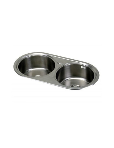Cata Fregadero R-2 AG 2 Cubetas Inox Sobre Encimera Mueble 90 cm