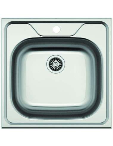 Cata Fregadero CS-1 Inox 1 Cubeta 46,5×48,5 16,5 cm Sobreencimera