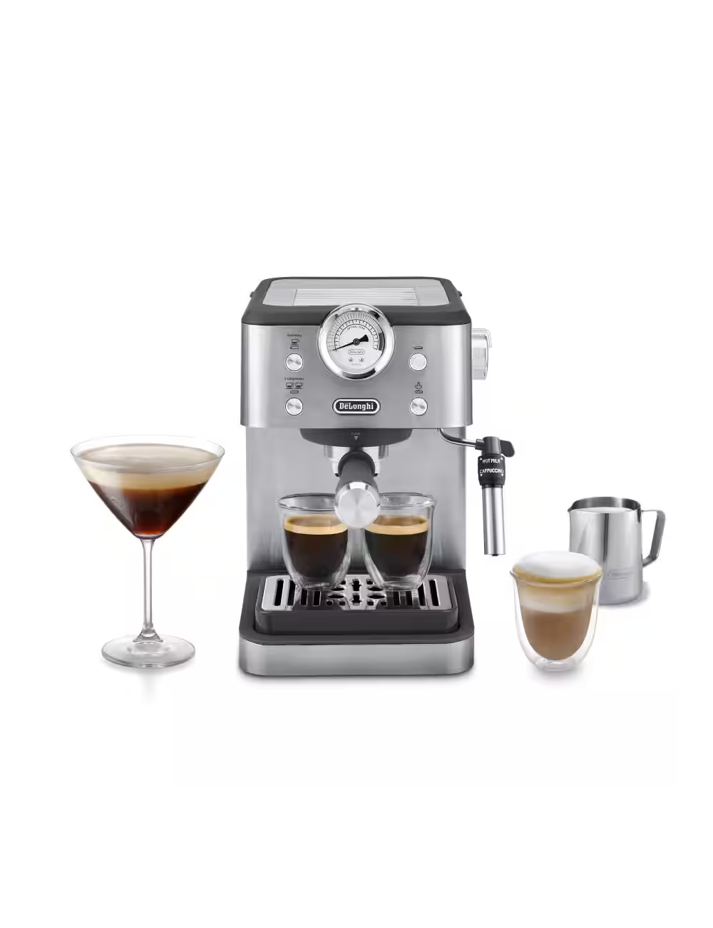 DELONGUI CAFETERA EM-450M INOX MAMOMETRO 15 Bar. 350w. DELONGUI CAFETERA EM-450M INOX MAMOMETRO 15 Bar. 350w.