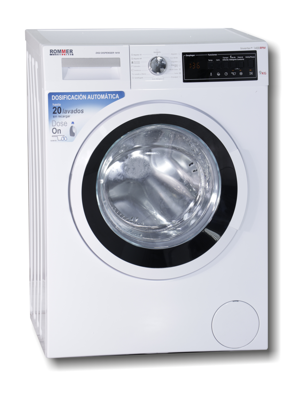 ROMMER LAVADORA A1419 FRO/9KG/1400 RPM CLASE A PROFESIONAL