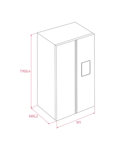 Teka Frigorífico Americano RLF 74930 SS Side by Side Inox NoFrost 529L Inverter