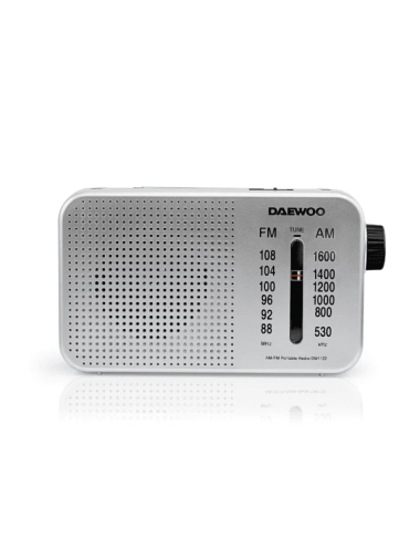 DAEWOO RADIO PORTATIL DW-1122 ANALOGICA ALTAVOZ INTEGRADO SILVER