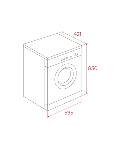 Teka Lavadora Carga Frontal WMK 10620 Libre Instalación 6kg 1200 Rpm Vapor D