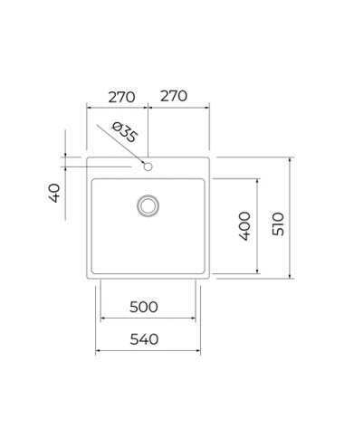 Teka Fregadero ForLine RS15 50.40 Acero Inox 1 Cubeta Encastre/Enrasado 51x54cm