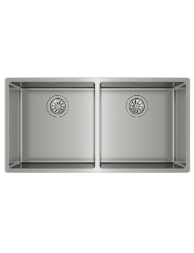 Teka Fregadero Be Linea RS15 2C 860 Bajo Encimera Acero Inox 2 Cubetas SilentSmart