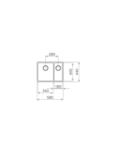 Teka Fregadero Be Linea RS15 2C 580 Bajo Encimera Acero Inox 2 Cubetas SilentSmart