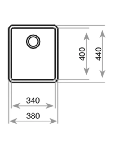 Teka Fregadero Be Linea RS15 34.40 Bajo Encimera 1 Cubeta Acero Inox SilentSmart