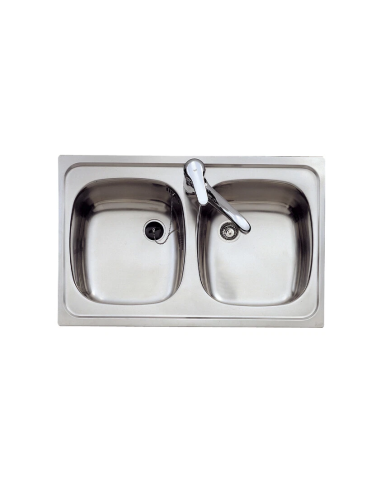 Teka Fregadero Encastre E/800.440 2C Acero Inoxidable 2 Cubetas 80cm