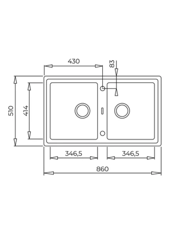 Teka Fregadero Stone 90 B-TG 2C Encastrado Granito 2 Cubetas Blanco AUTO