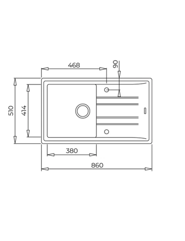 Teka Fregadero Stone 50 B-TG 1C 1E Granito 1 Cubeta Escurridor Reversible Carbón
