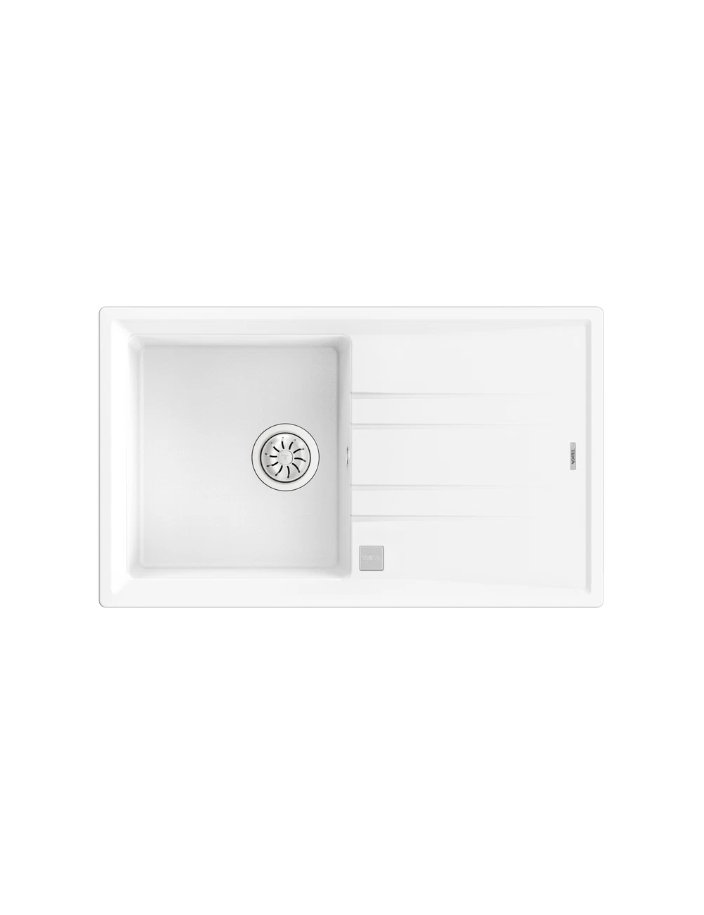 Teka Fregadero Stone 50 B-TG 1C 1E Encastre Granito 1 Cubeta Escurridor Blanco