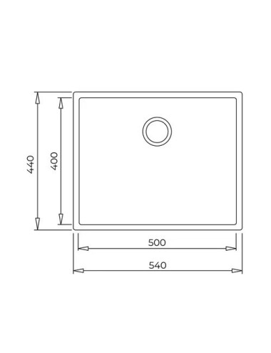 Teka Fregadero Bajo Encimera Square 40.40 TG Granito 1 Cubeta Blanco Ártico