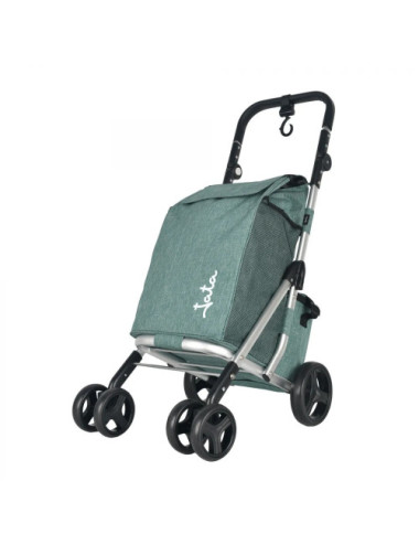 JATA CARRO COMPRA HCAR-2501 4 RUEDAS + BOLSA TERMICA VERDE