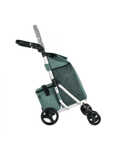 JATA CARRO COMPRA HCAR-2501 4 RUEDAS + BOLSA TERMICA VERDE