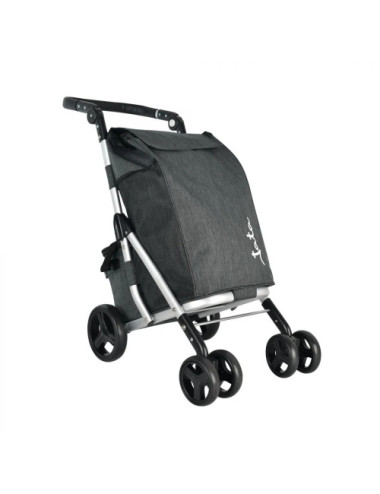 JATA CARRO COMPRA HCAR-2502 4 RUEDAS + BOLSA TERMICA GRIS